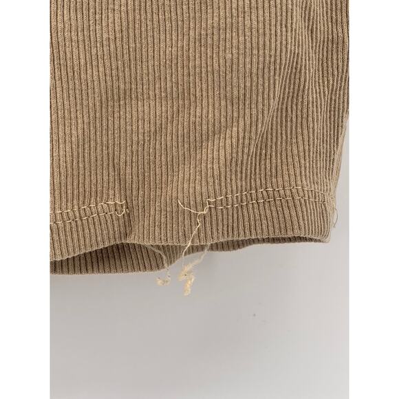 ZARA Women's Tan Rib Knit Casual Crewneck Sleeveless Cropped Top SZ S - Picture 8 of 11